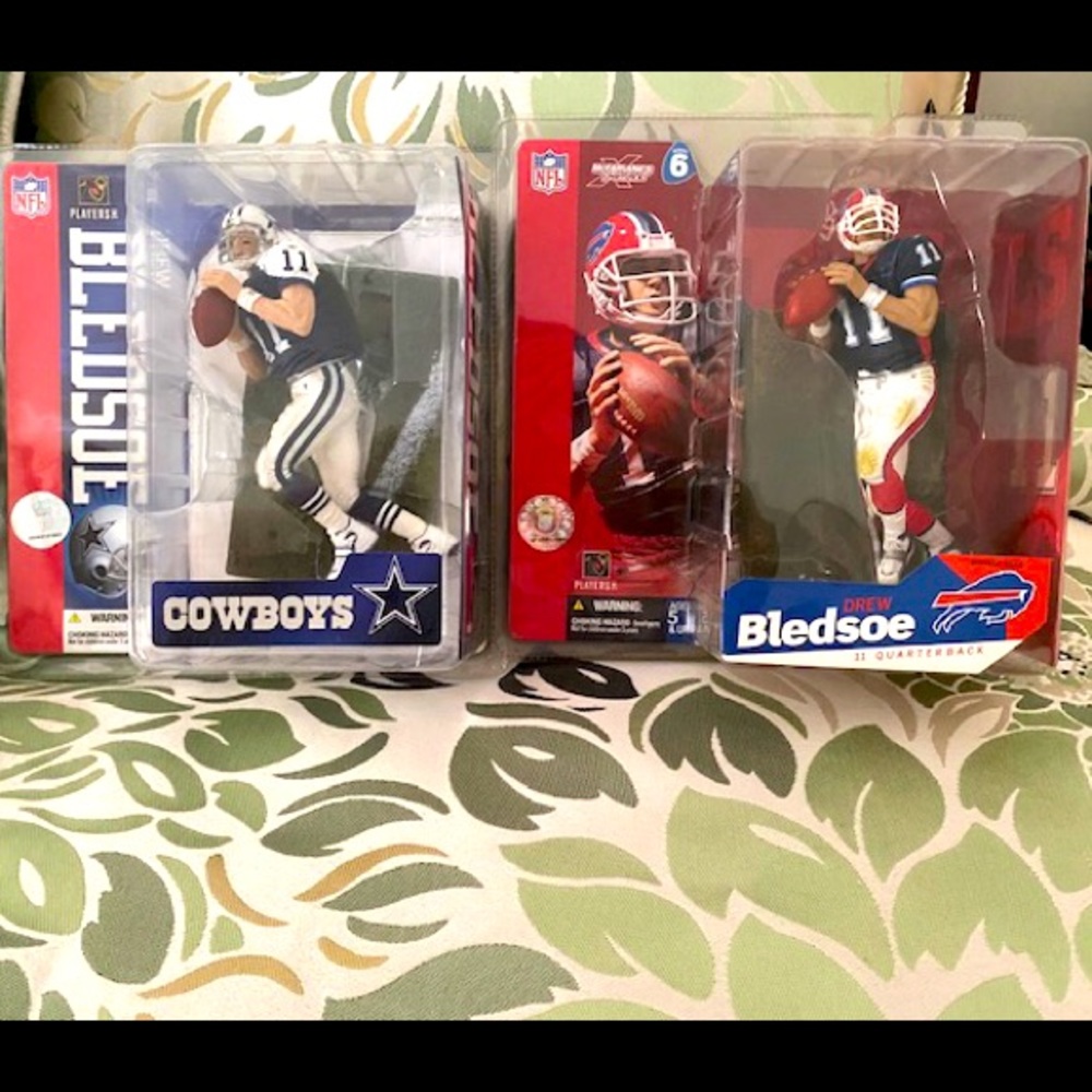 Drew Bledsoe Figures Set of 2 New in Box